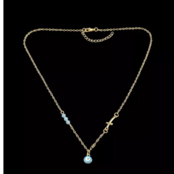 BOHO- CROSS/ BEAD NECKLACE - Picture 3 of 3